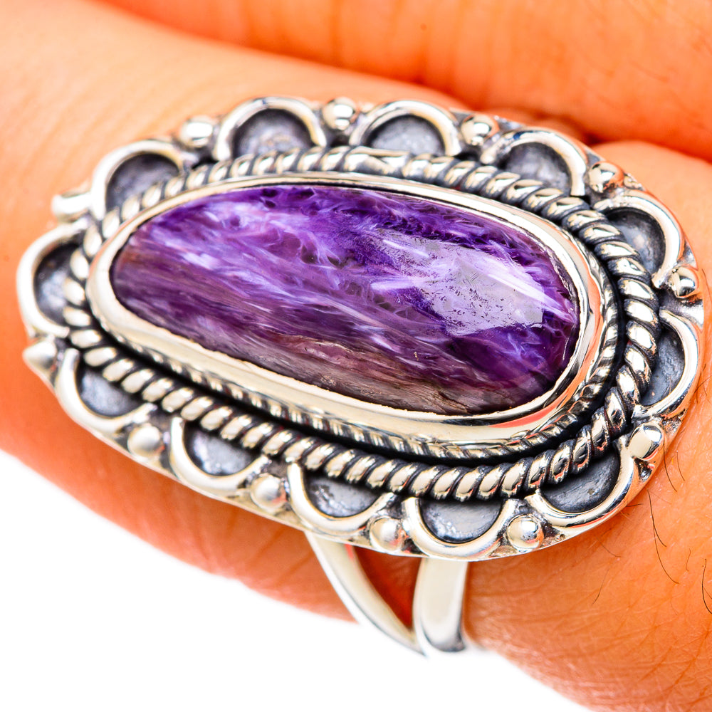 Charoite Rings handcrafted by Ana Silver Co - RING105072