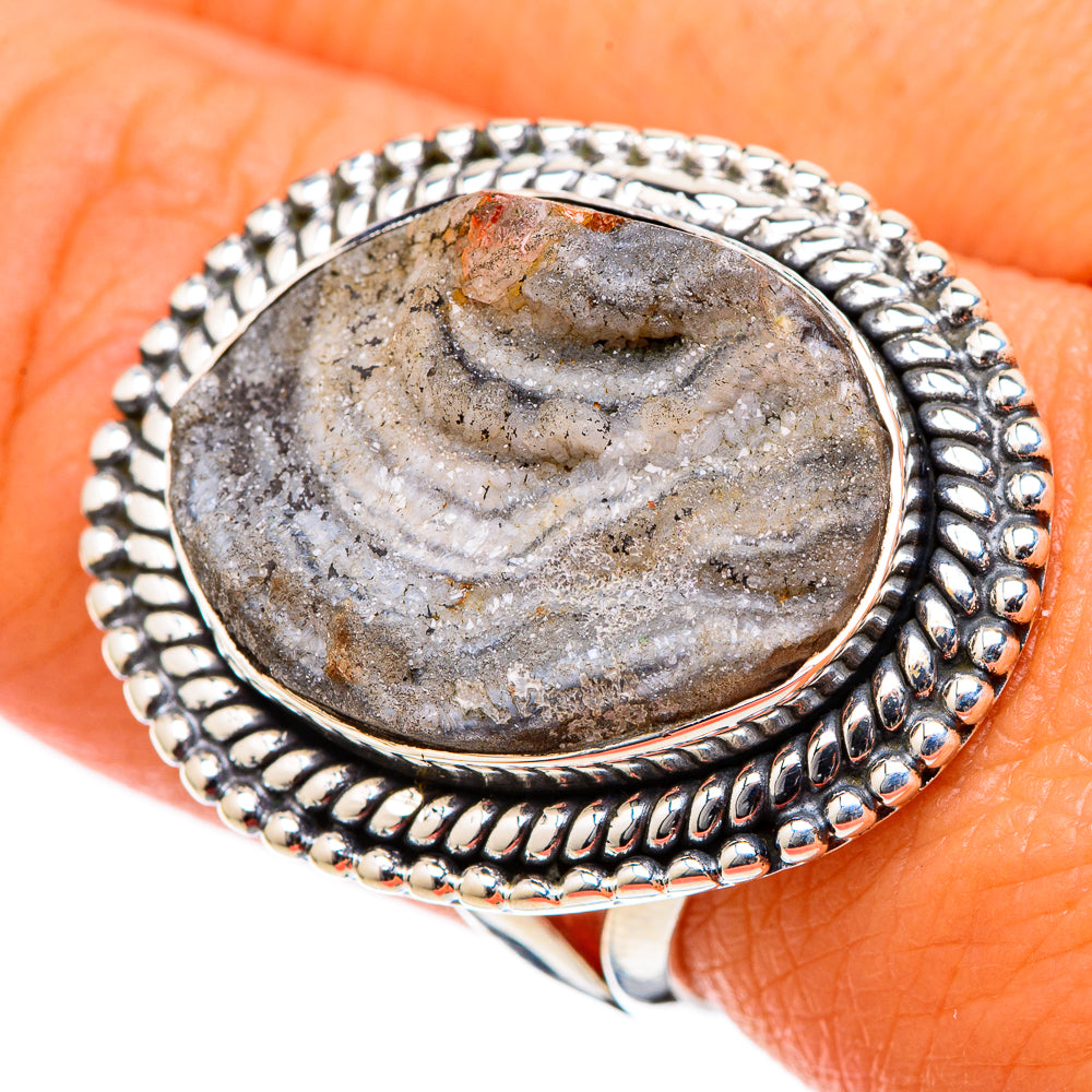 Desert Druzy Rings handcrafted by Ana Silver Co - RING105083