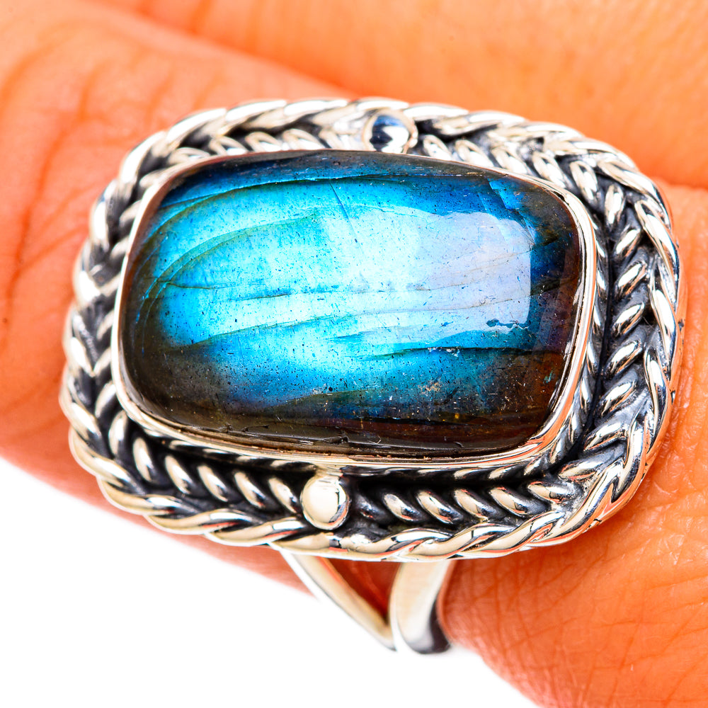 Labradorite Rings handcrafted by Ana Silver Co - RING105086