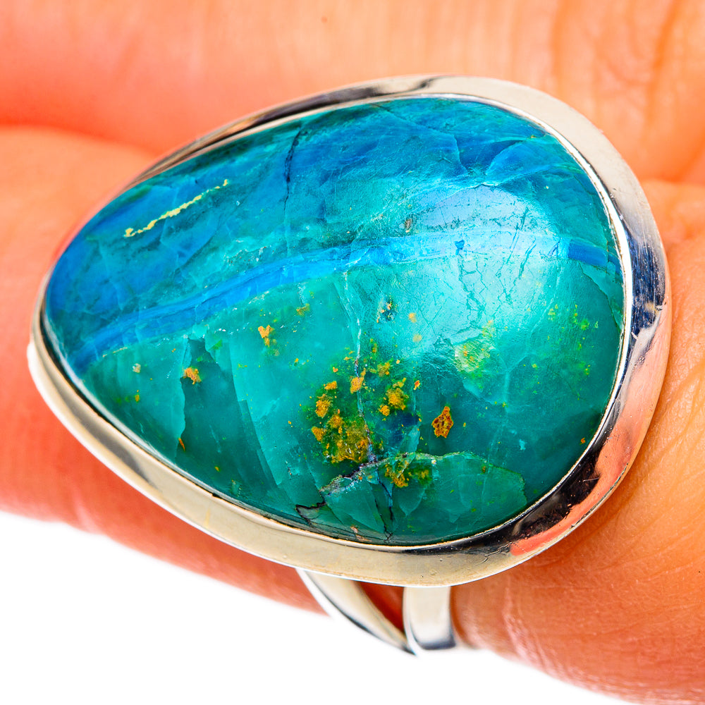 Chrysocolla Rings handcrafted by Ana Silver Co - RING105087