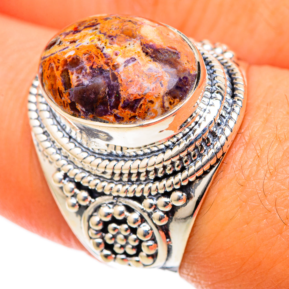 Mexican Fire Opal Rings handcrafted by Ana Silver Co - RING105097