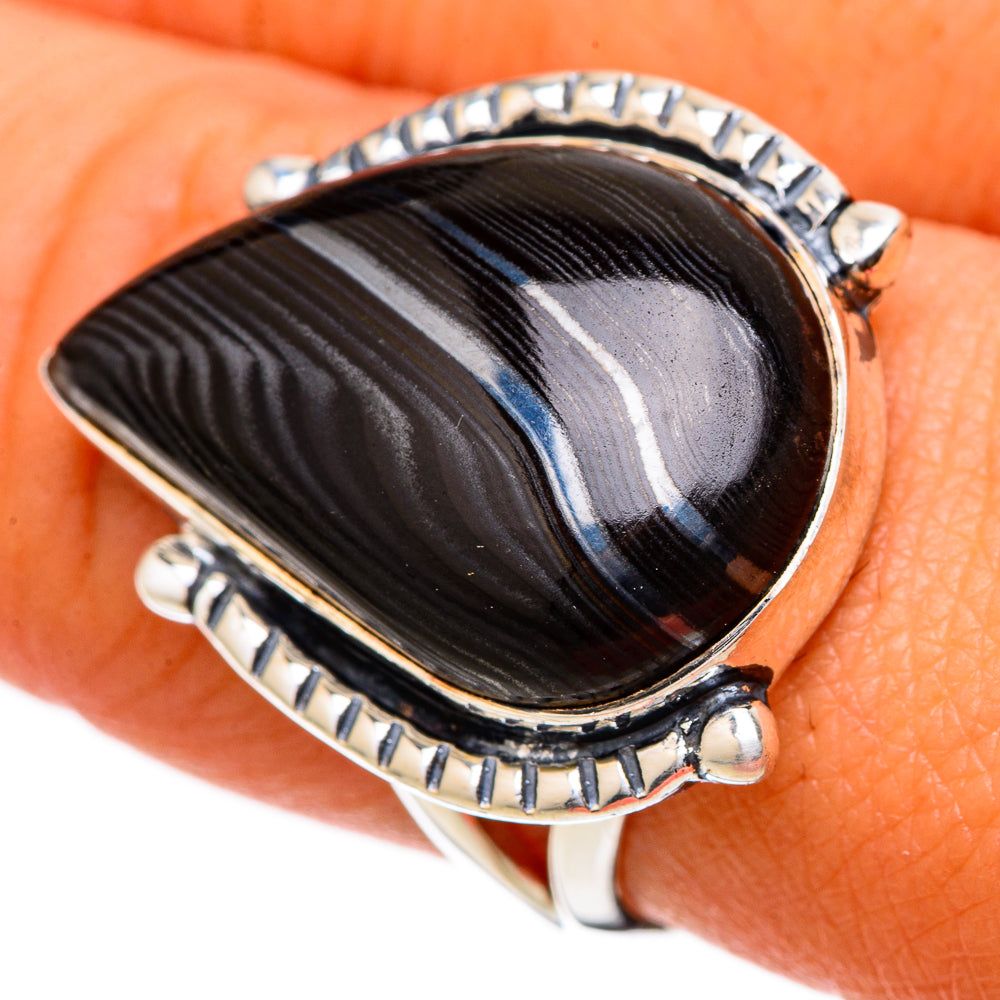 Psilomelane Rings handcrafted by Ana Silver Co - RING105108