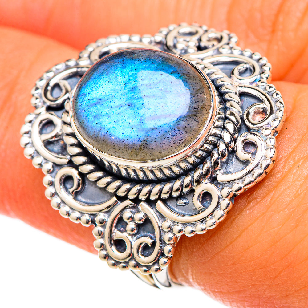Labradorite Rings handcrafted by Ana Silver Co - RING105120