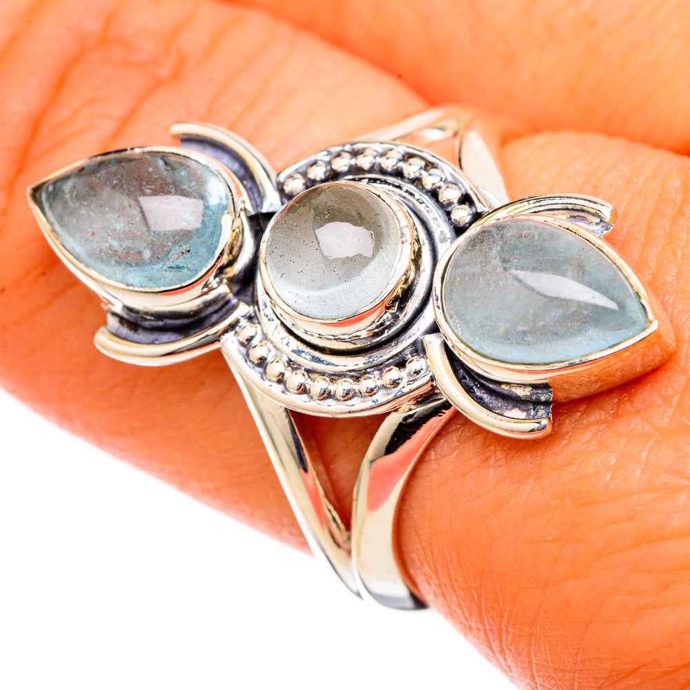 Aquamarine Rings handcrafted by Ana Silver Co - RING105122