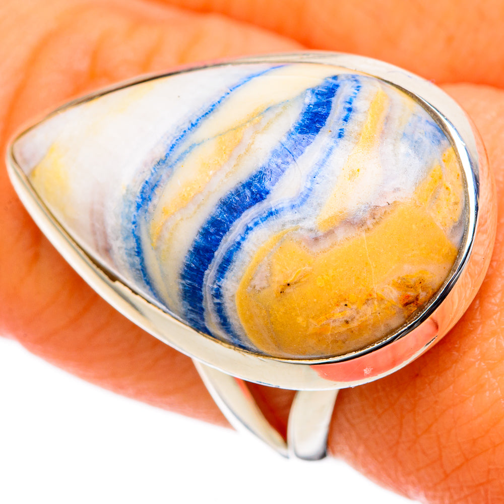 Blue Scheelite Rings handcrafted by Ana Silver Co - RING105123