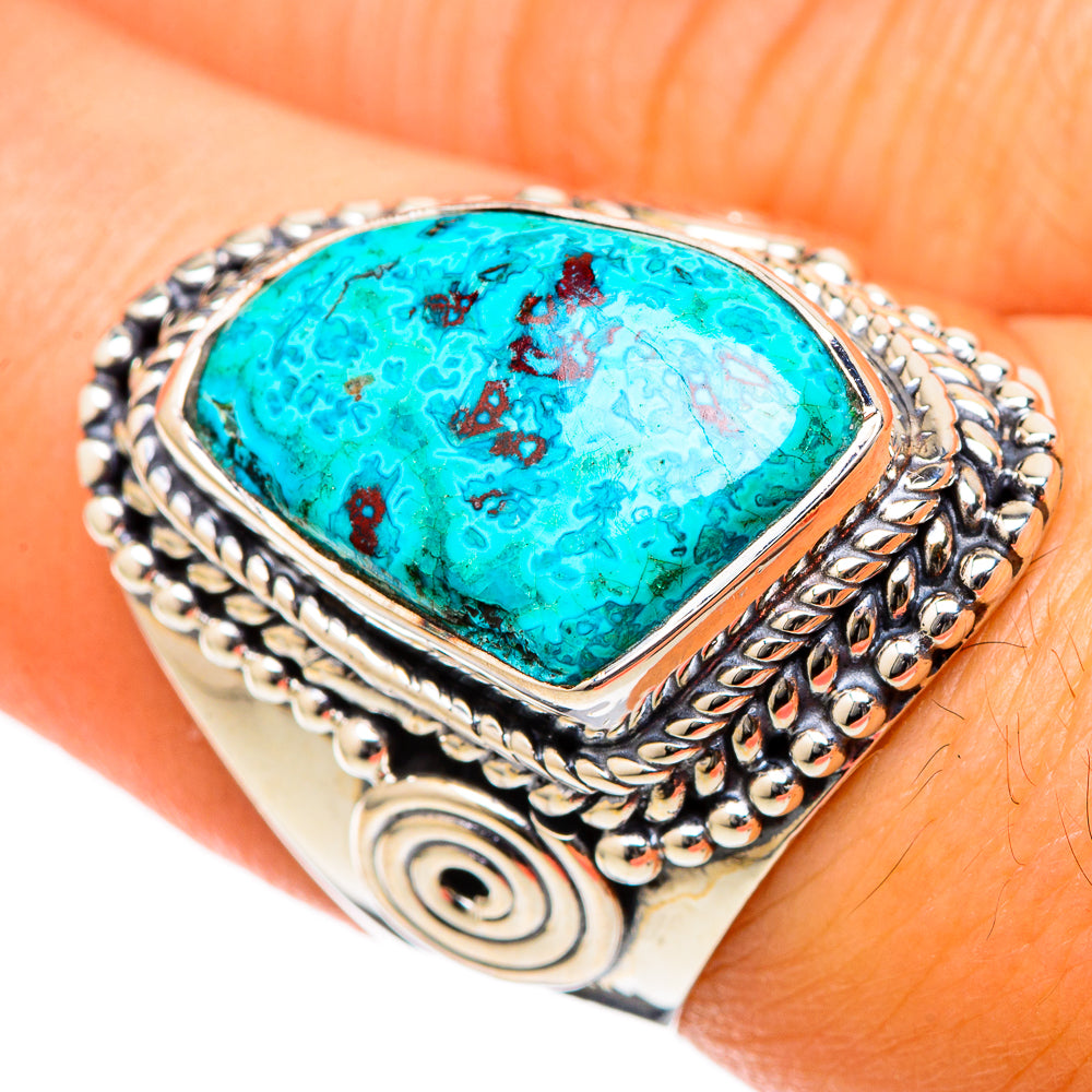 Chrysocolla Rings handcrafted by Ana Silver Co - RING105125