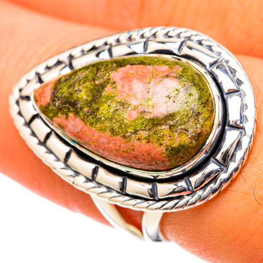 Unakite Rings handcrafted by Ana Silver Co - RING105127