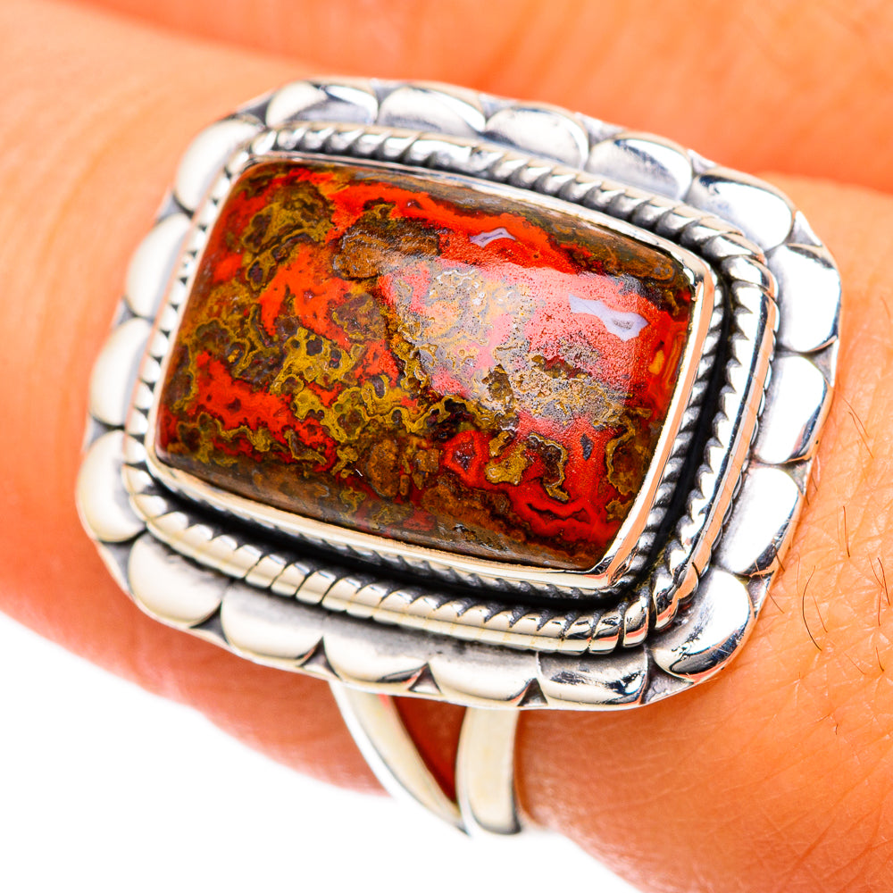Moroccan Agate Rings handcrafted by Ana Silver Co - RING105133