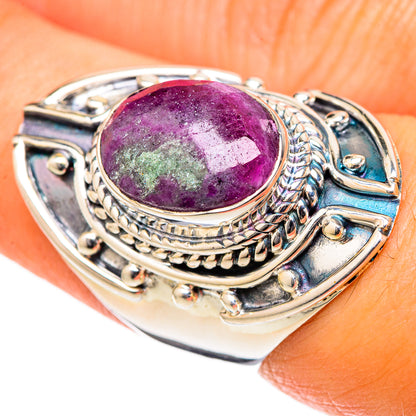 Ruby Zoisite Rings handcrafted by Ana Silver Co - RING105136