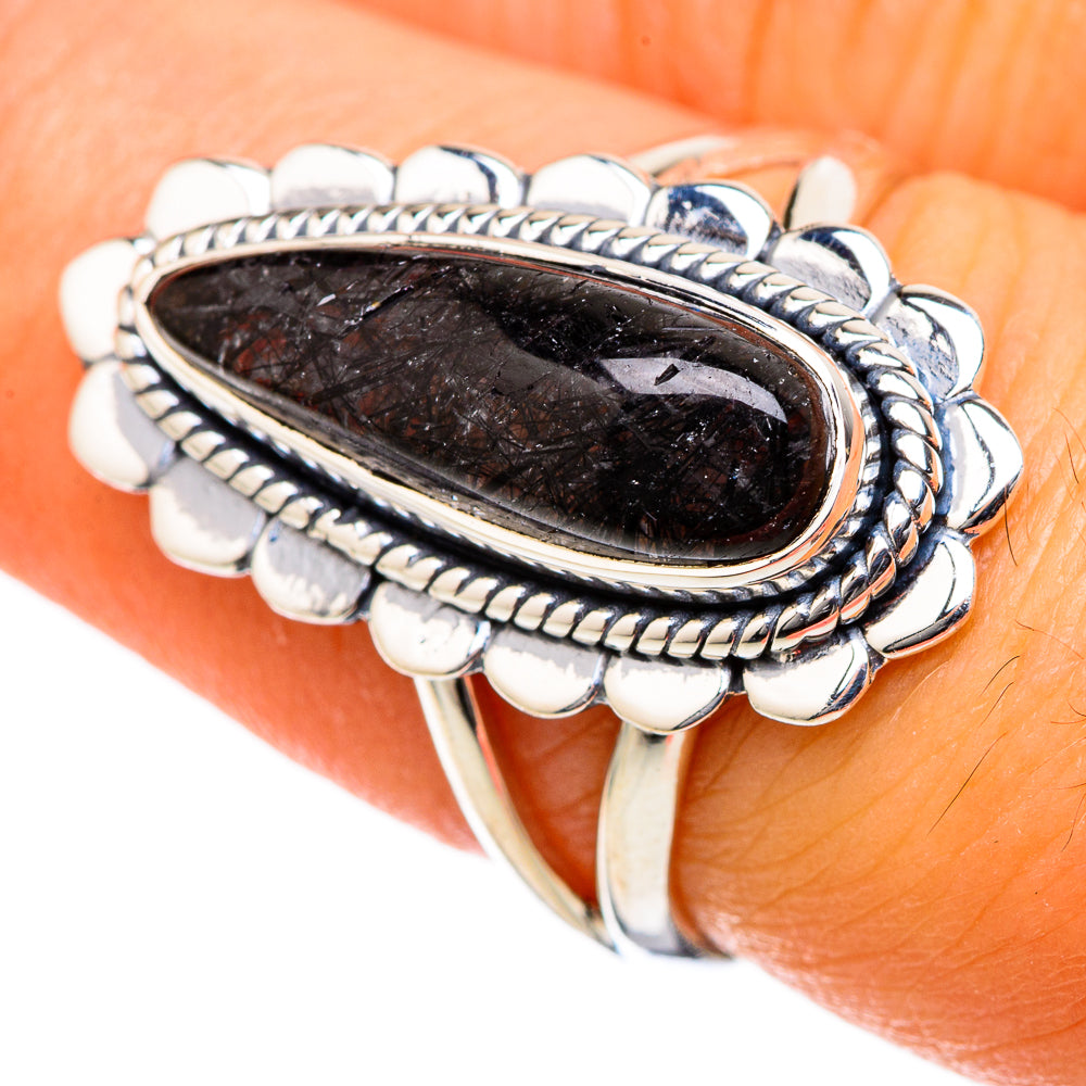 Tourmalinated Quartz Rings handcrafted by Ana Silver Co - RING105141
