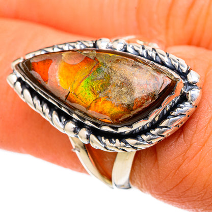 Ammolite Rings handcrafted by Ana Silver Co - RING105146