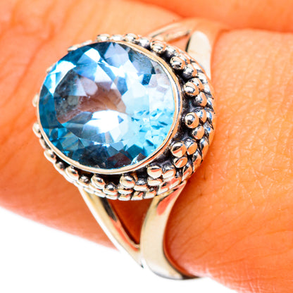 Blue Topaz Rings handcrafted by Ana Silver Co - RING105152