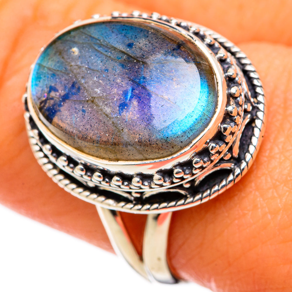 Labradorite Rings handcrafted by Ana Silver Co - RING105153