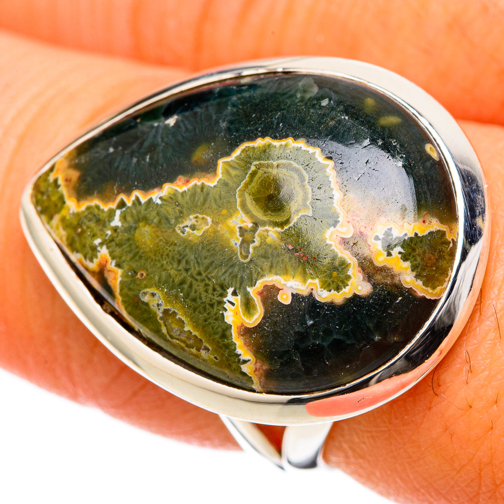 Ocean Jasper Rings handcrafted by Ana Silver Co - RING105156