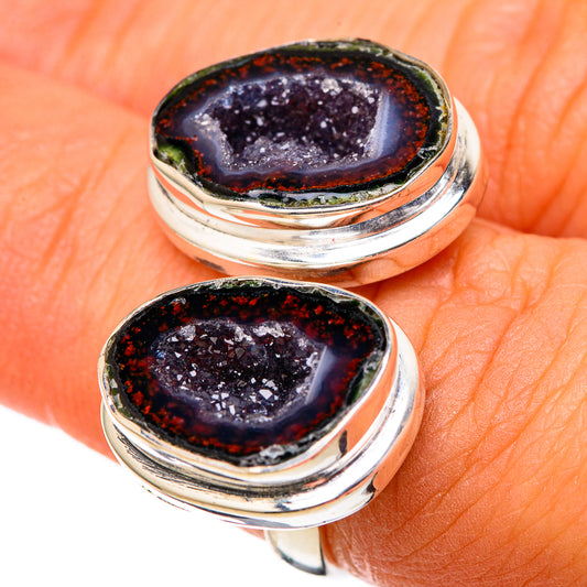 Coconut Geode Druzy Rings handcrafted by Ana Silver Co - RING105160