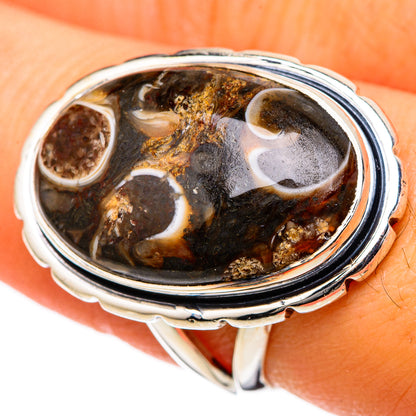 Turritella Agate Rings handcrafted by Ana Silver Co - RING105161