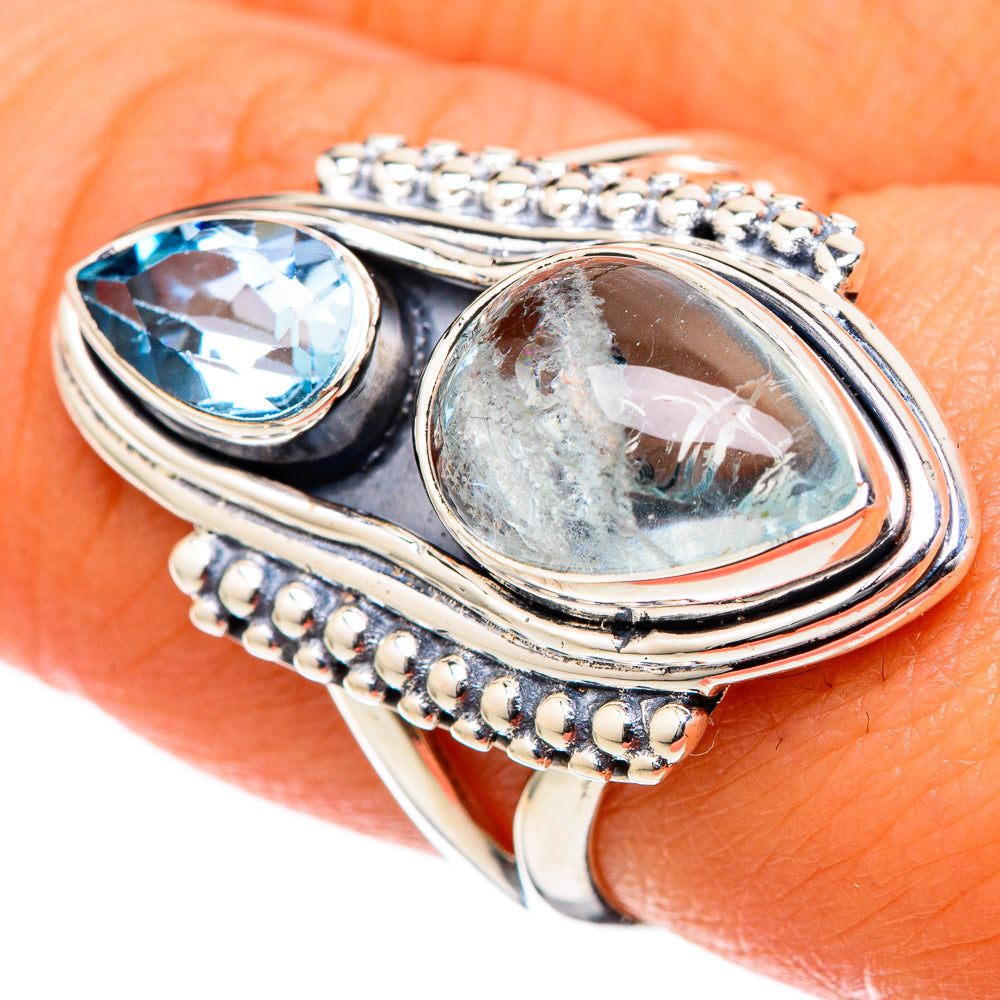Aquamarine Rings handcrafted by Ana Silver Co - RING105173
