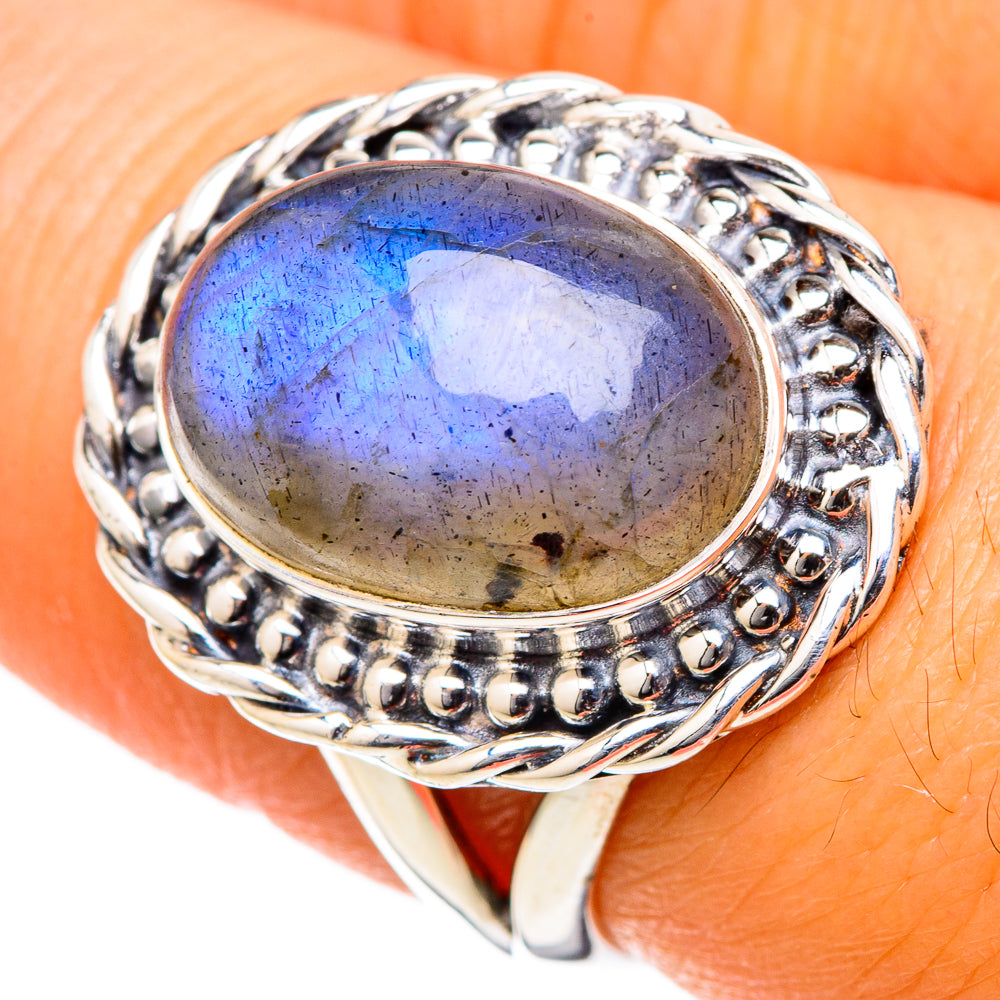 Labradorite Rings handcrafted by Ana Silver Co - RING105176