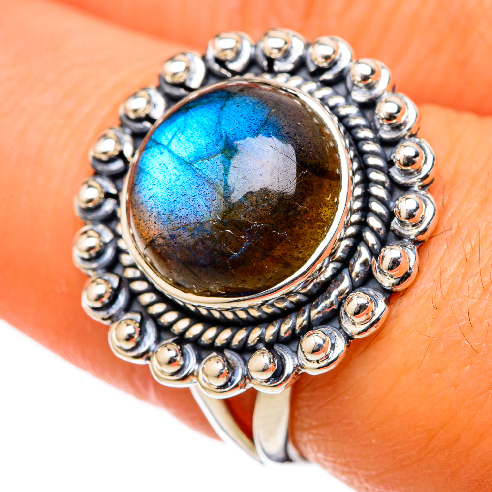 Labradorite Rings handcrafted by Ana Silver Co - RING105177