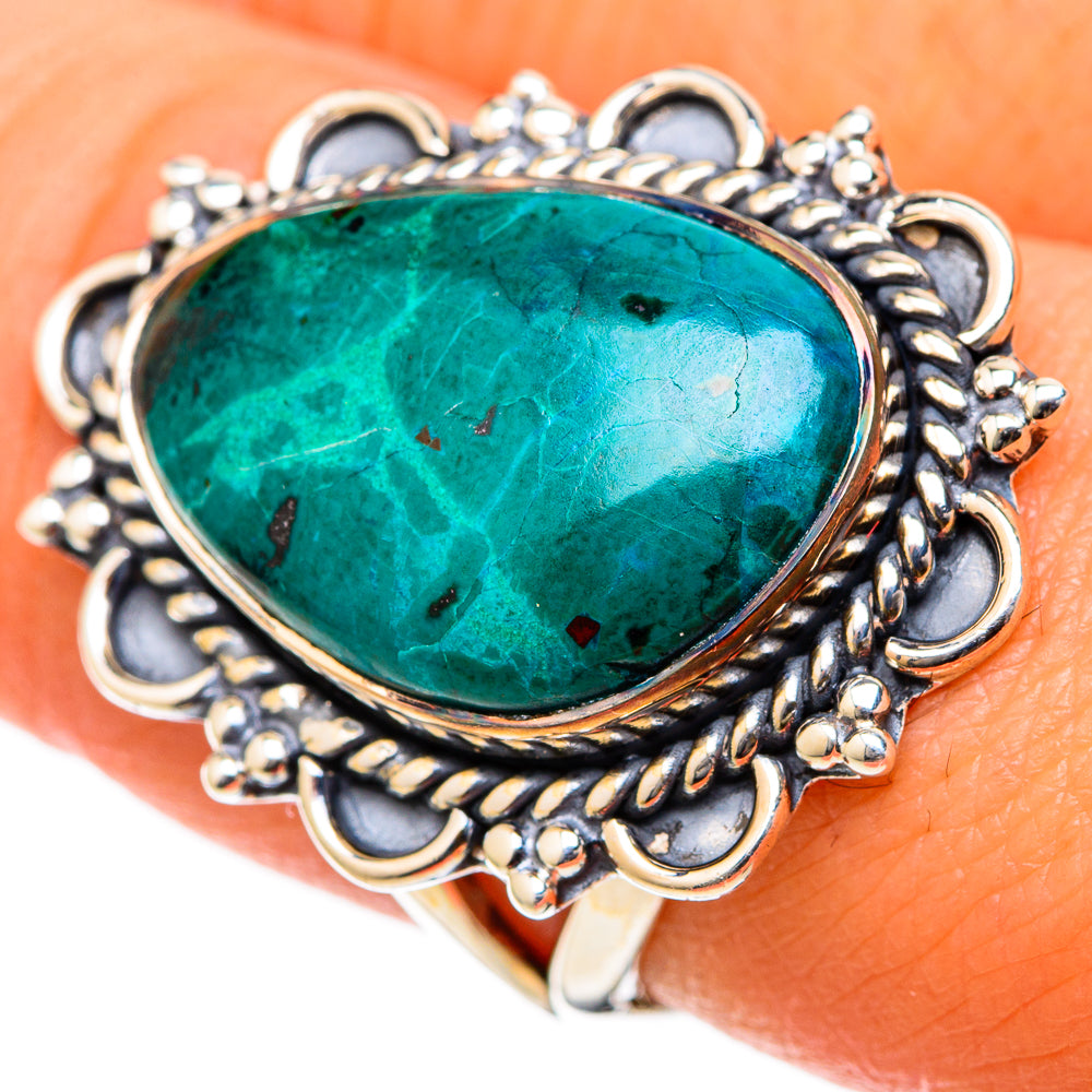 Chrysocolla Rings handcrafted by Ana Silver Co - RING105178