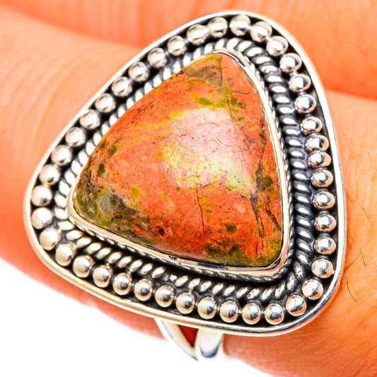 Unakite Rings handcrafted by Ana Silver Co - RING105184
