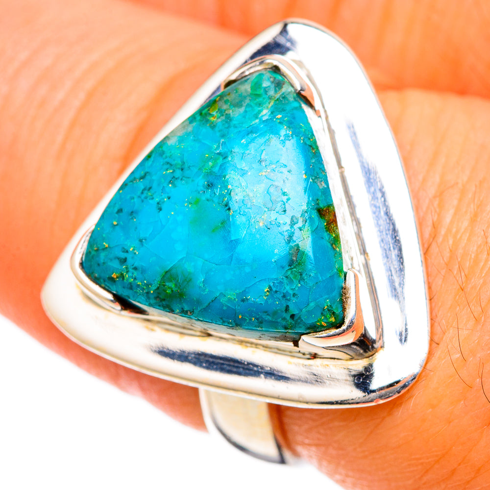 Chrysocolla Rings handcrafted by Ana Silver Co - RING105196