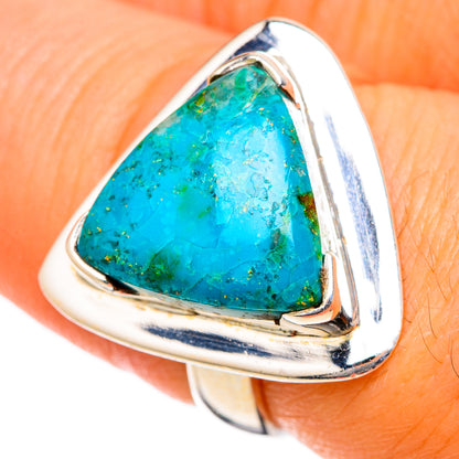 Chrysocolla Rings handcrafted by Ana Silver Co - RING105196