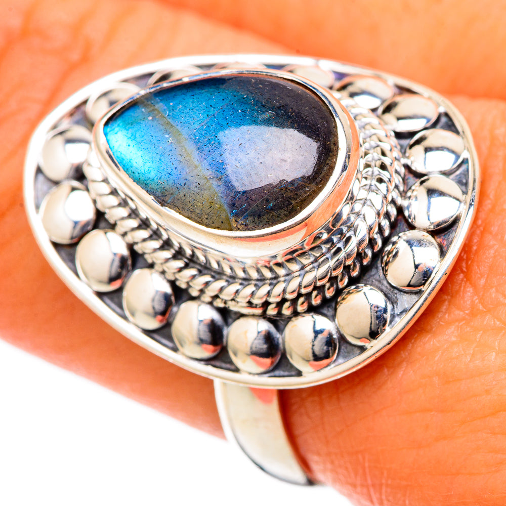 Labradorite Rings handcrafted by Ana Silver Co - RING105199
