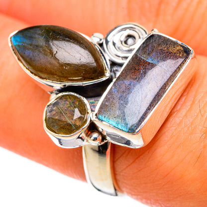Labradorite Rings handcrafted by Ana Silver Co - RING105200