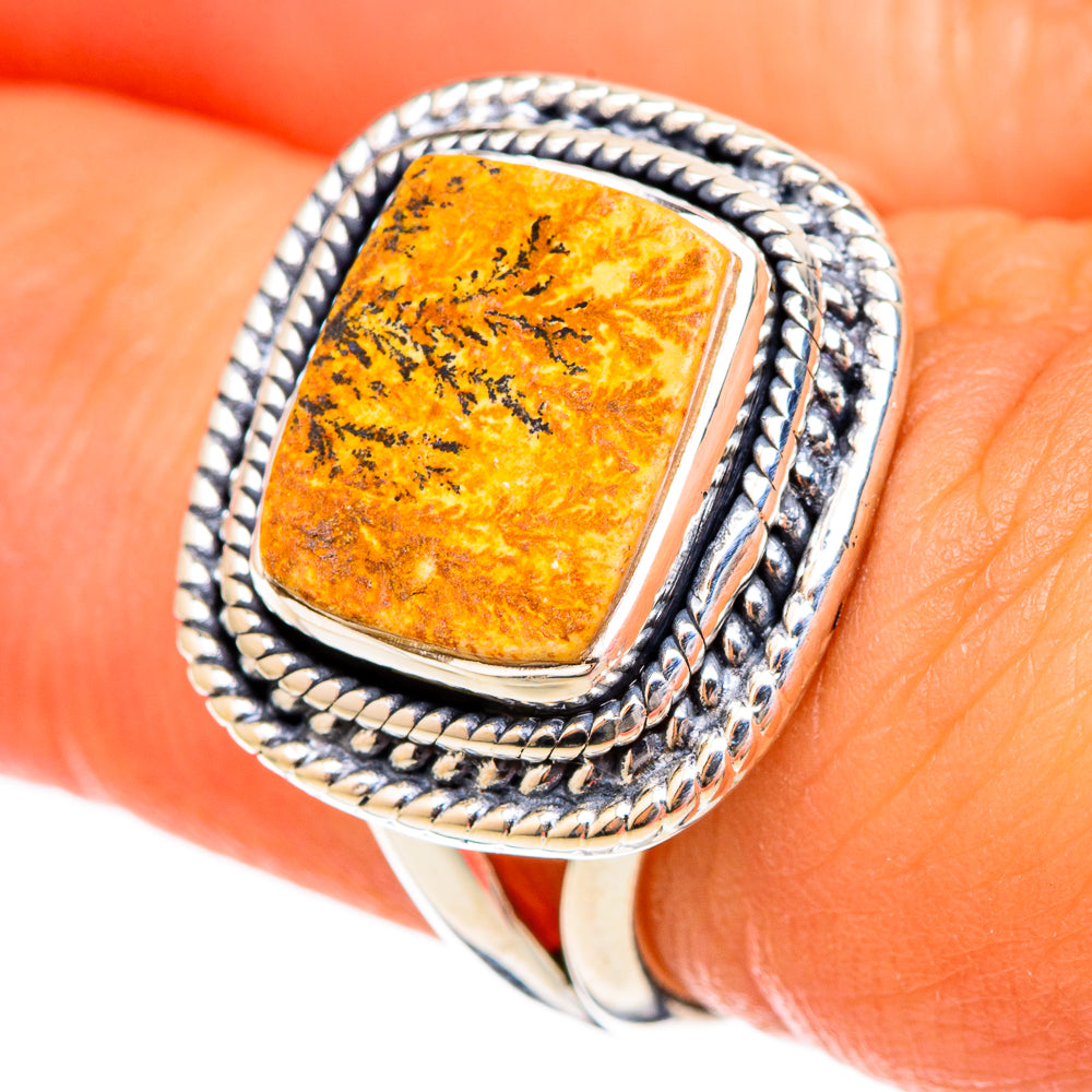 Germany Psilomelane Dendrite Rings handcrafted by Ana Silver Co - RING105206