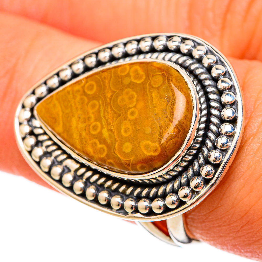 Ocean Jasper Rings handcrafted by Ana Silver Co - RING105207