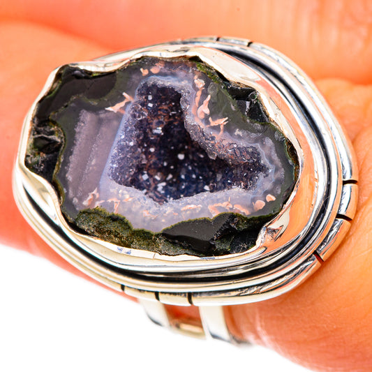 Coconut Geode Druzy Rings handcrafted by Ana Silver Co - RING105214