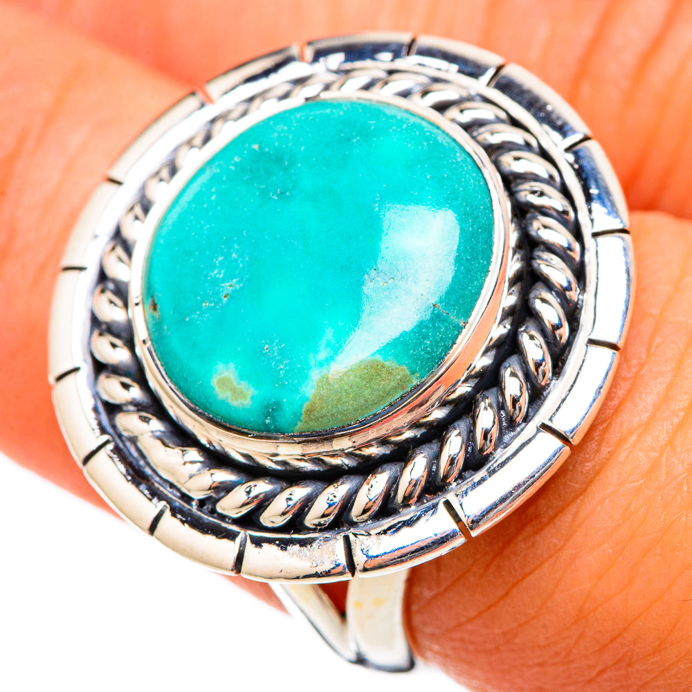 Tibetan Turquoise Rings handcrafted by Ana Silver Co - RING105218