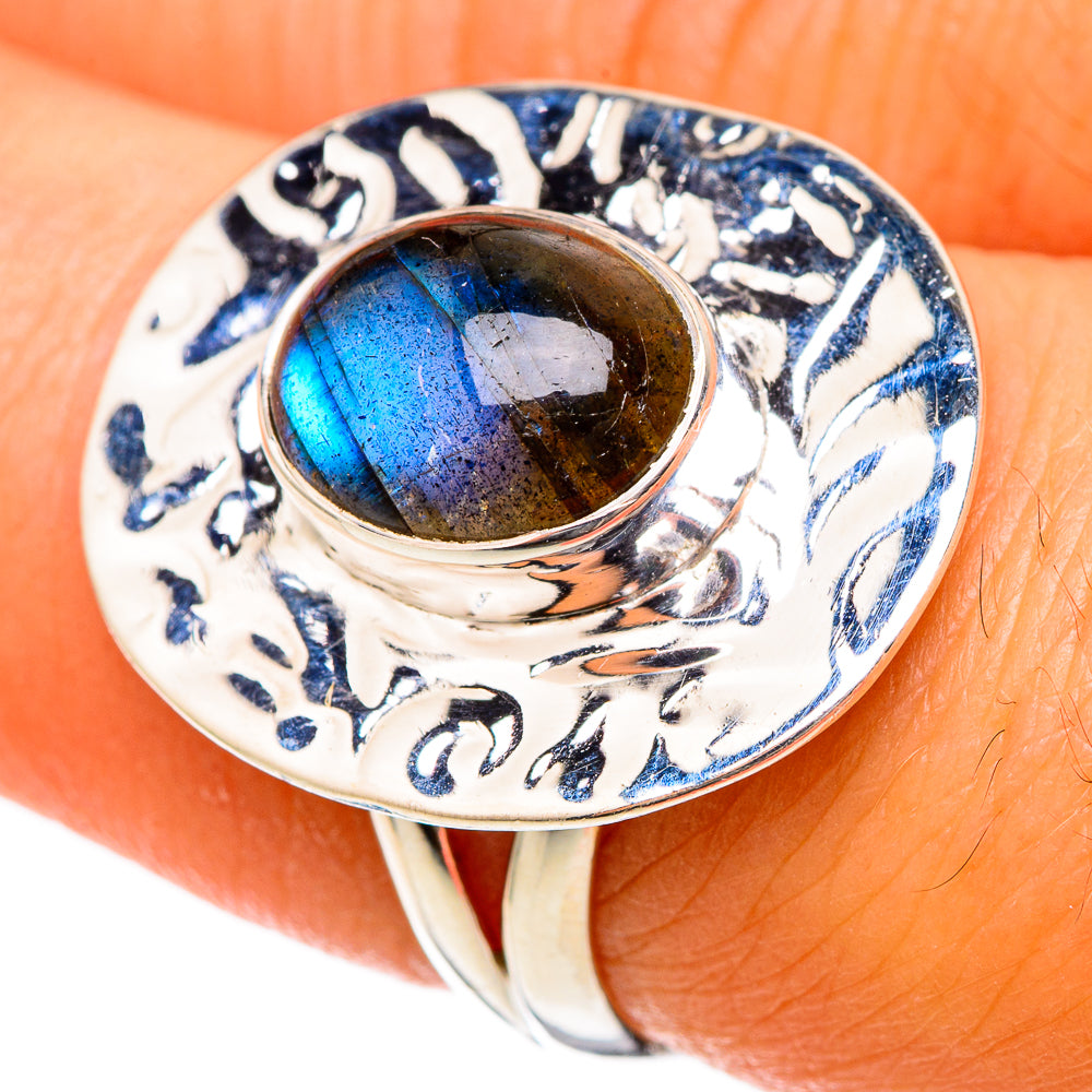 Labradorite Rings handcrafted by Ana Silver Co - RING105219