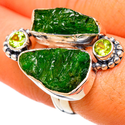 Chrome Diopside Rings handcrafted by Ana Silver Co - RING105225