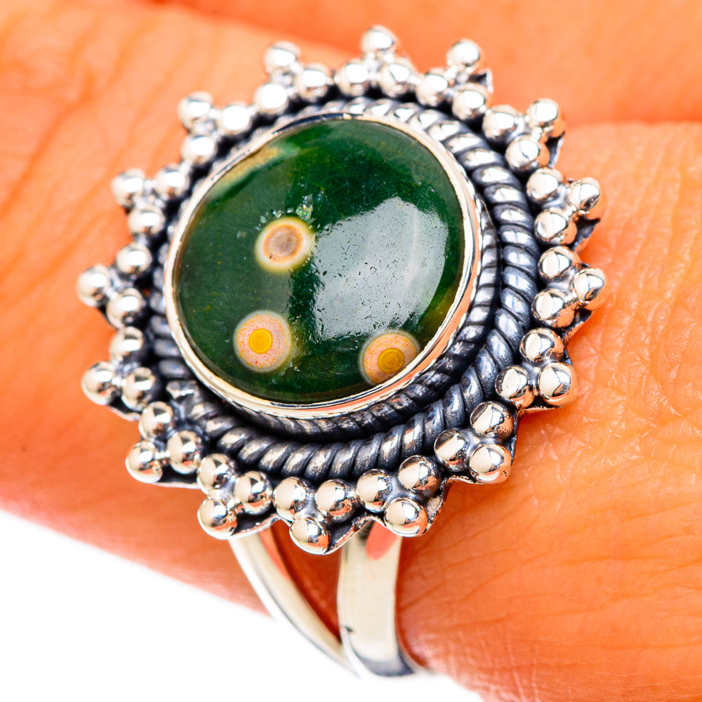 Ocean Jasper Rings handcrafted by Ana Silver Co - RING105226