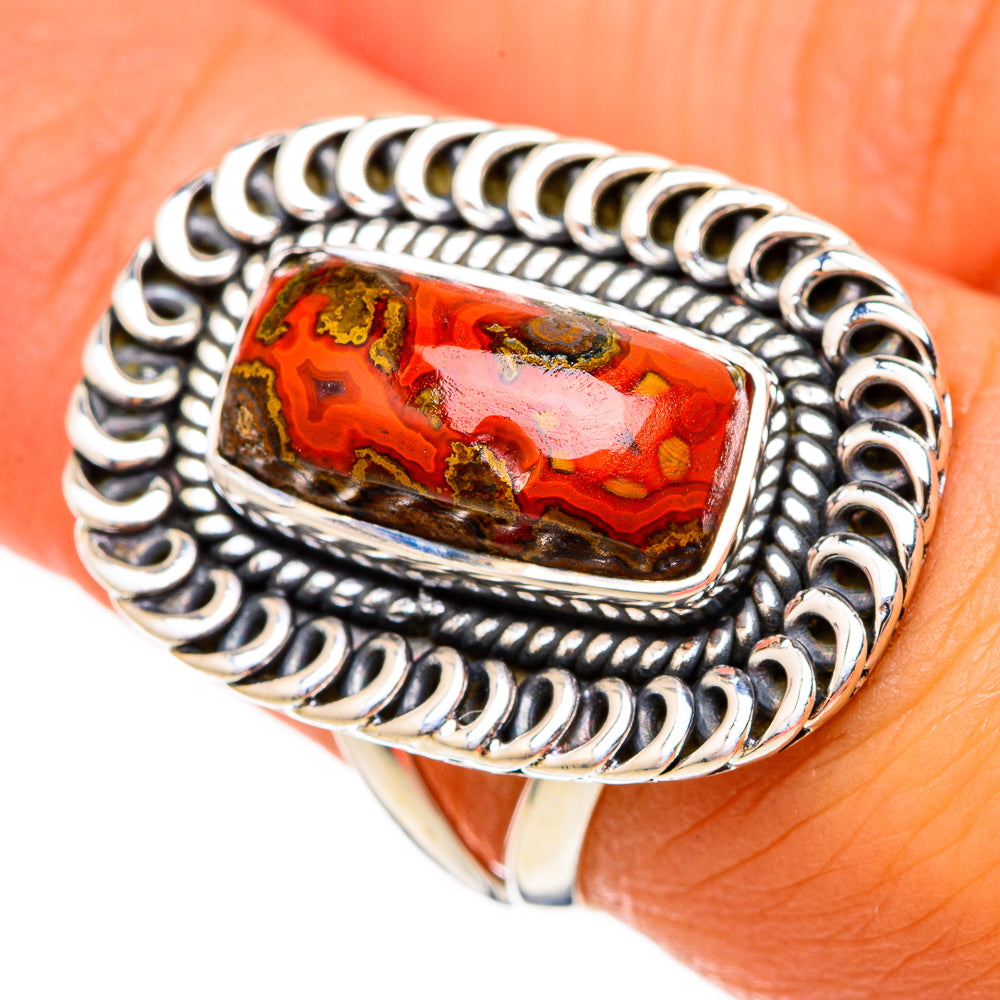 Moroccan Agate Rings handcrafted by Ana Silver Co - RING105230