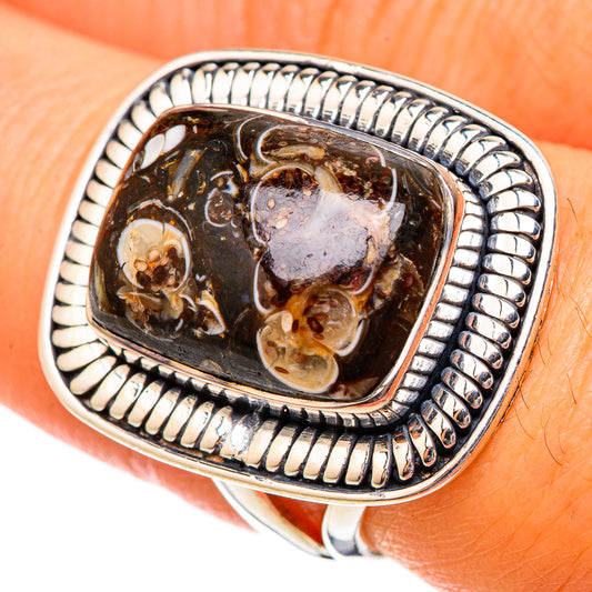 Turritella Agate Rings handcrafted by Ana Silver Co - RING105232