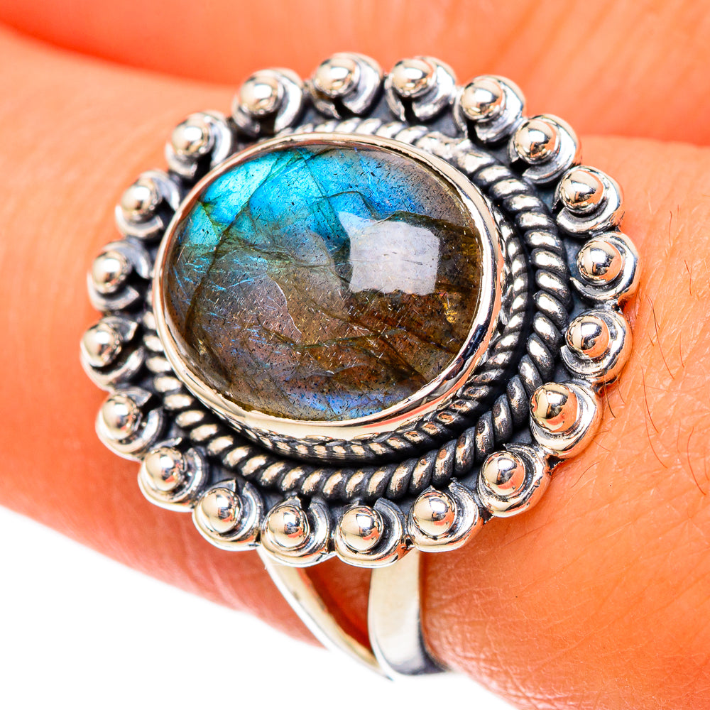 Labradorite Rings handcrafted by Ana Silver Co - RING105241