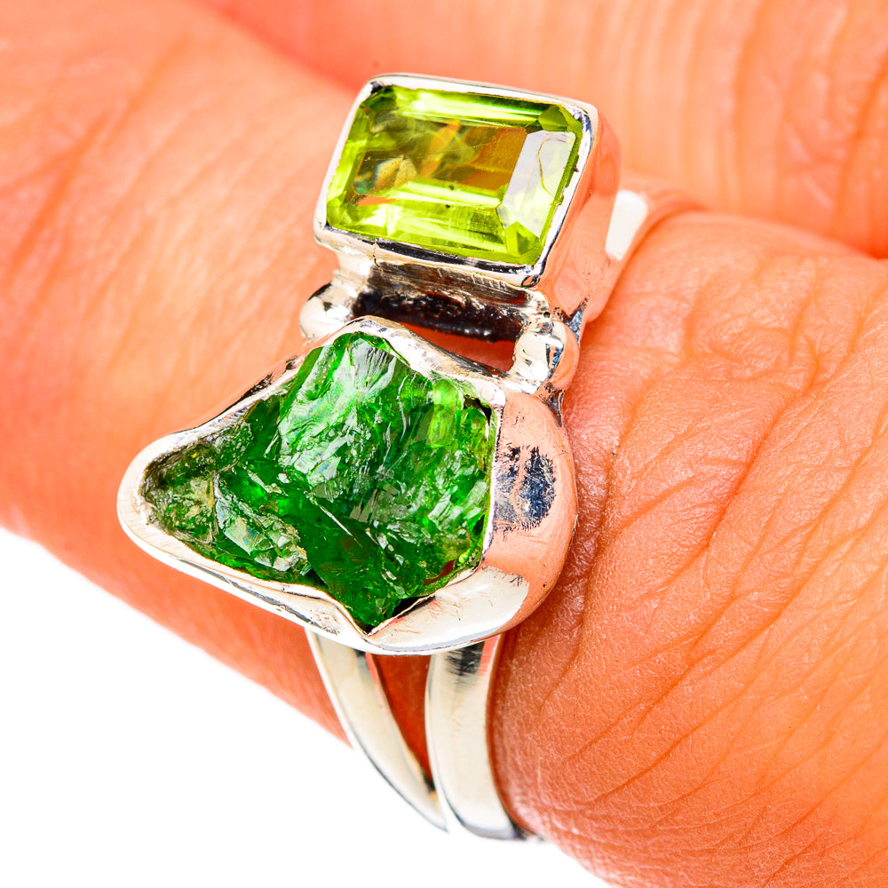 Chrome Diopside Rings handcrafted by Ana Silver Co - RING105246