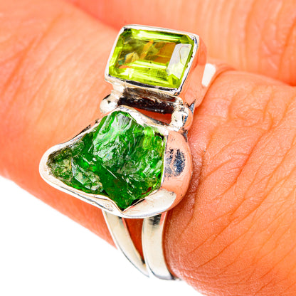 Chrome Diopside Rings handcrafted by Ana Silver Co - RING105246