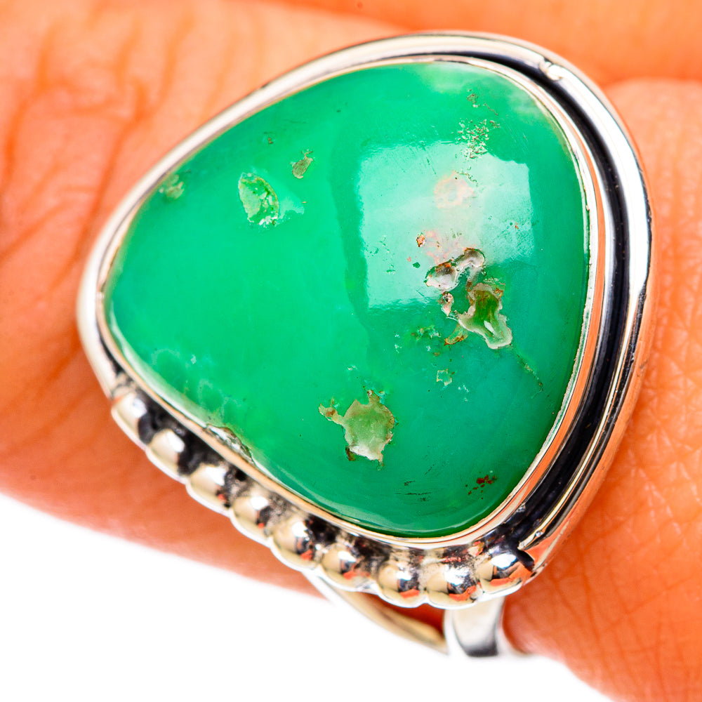 Chrysoprase Rings handcrafted by Ana Silver Co - RING105248