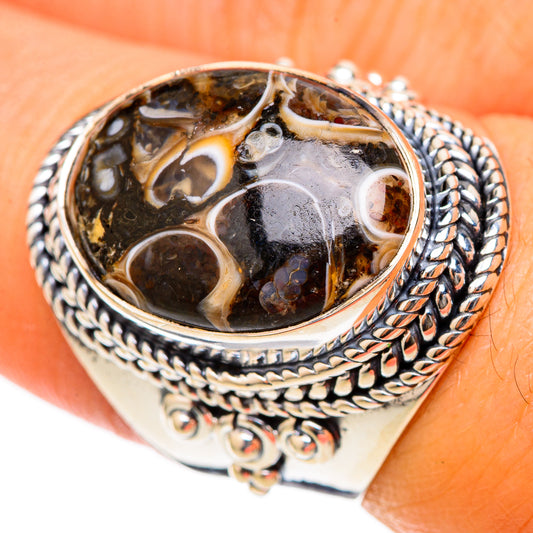Turritella Agate Rings handcrafted by Ana Silver Co - RING105251