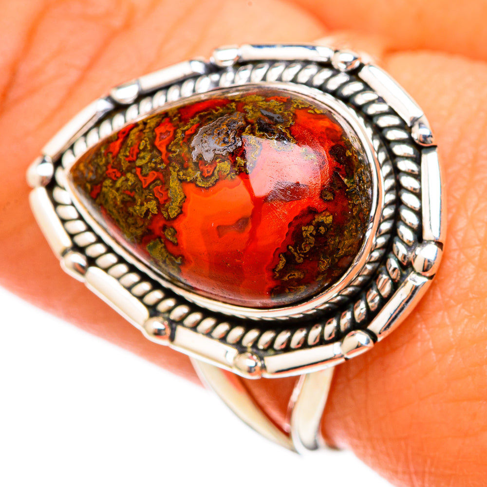 Moroccan Agate Rings handcrafted by Ana Silver Co - RING105256