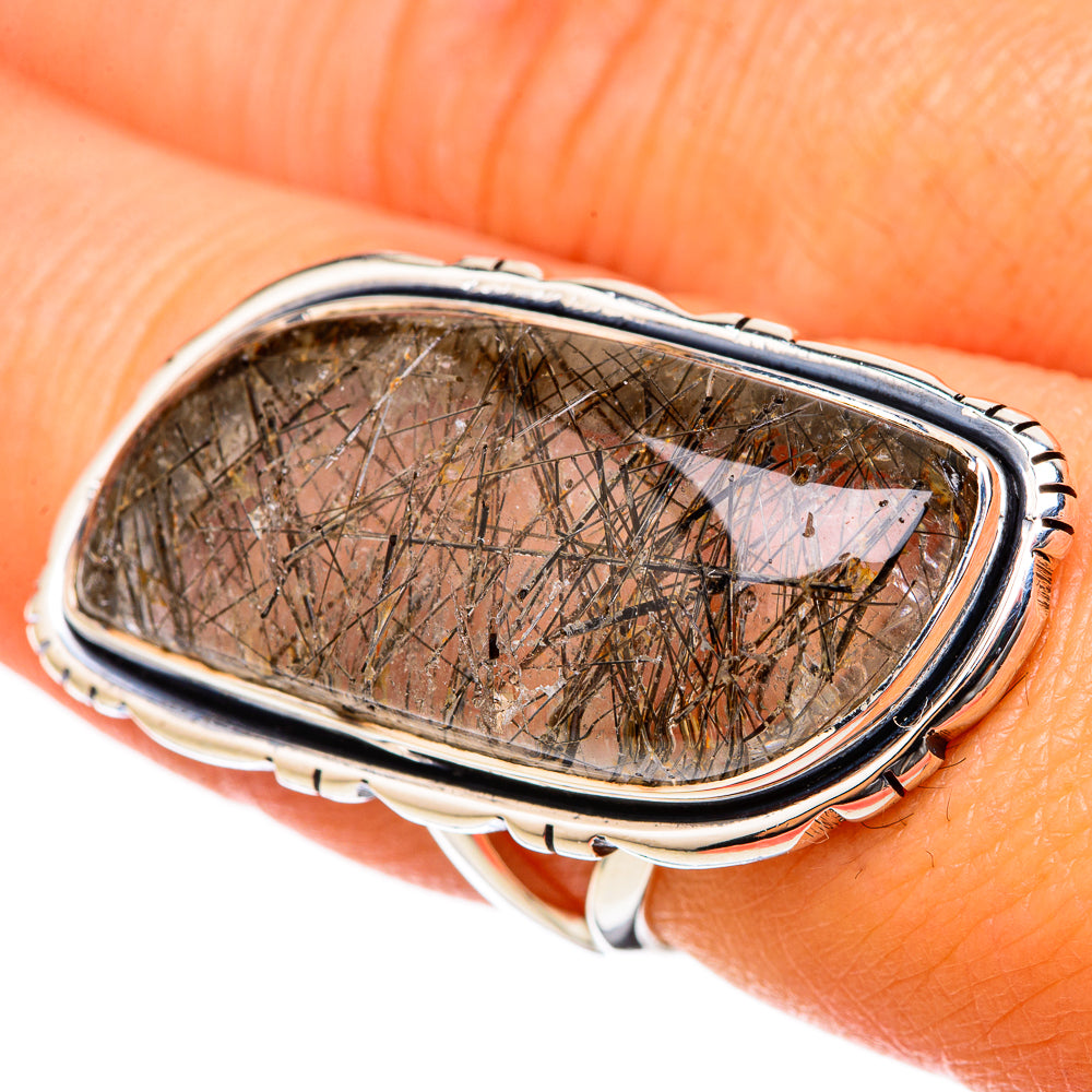Tourmalinated Quartz Rings handcrafted by Ana Silver Co - RING105268