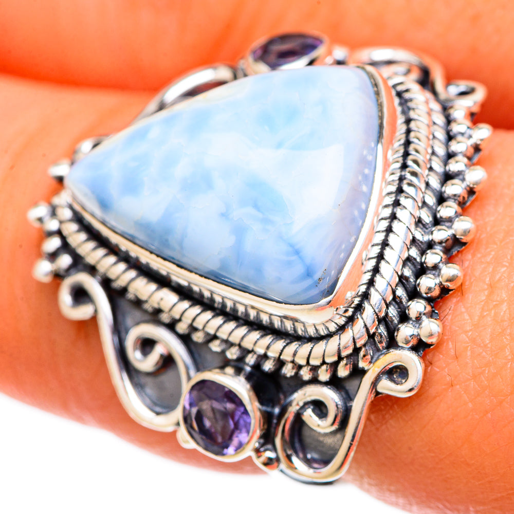 Larimar Rings handcrafted by Ana Silver Co - RING105274