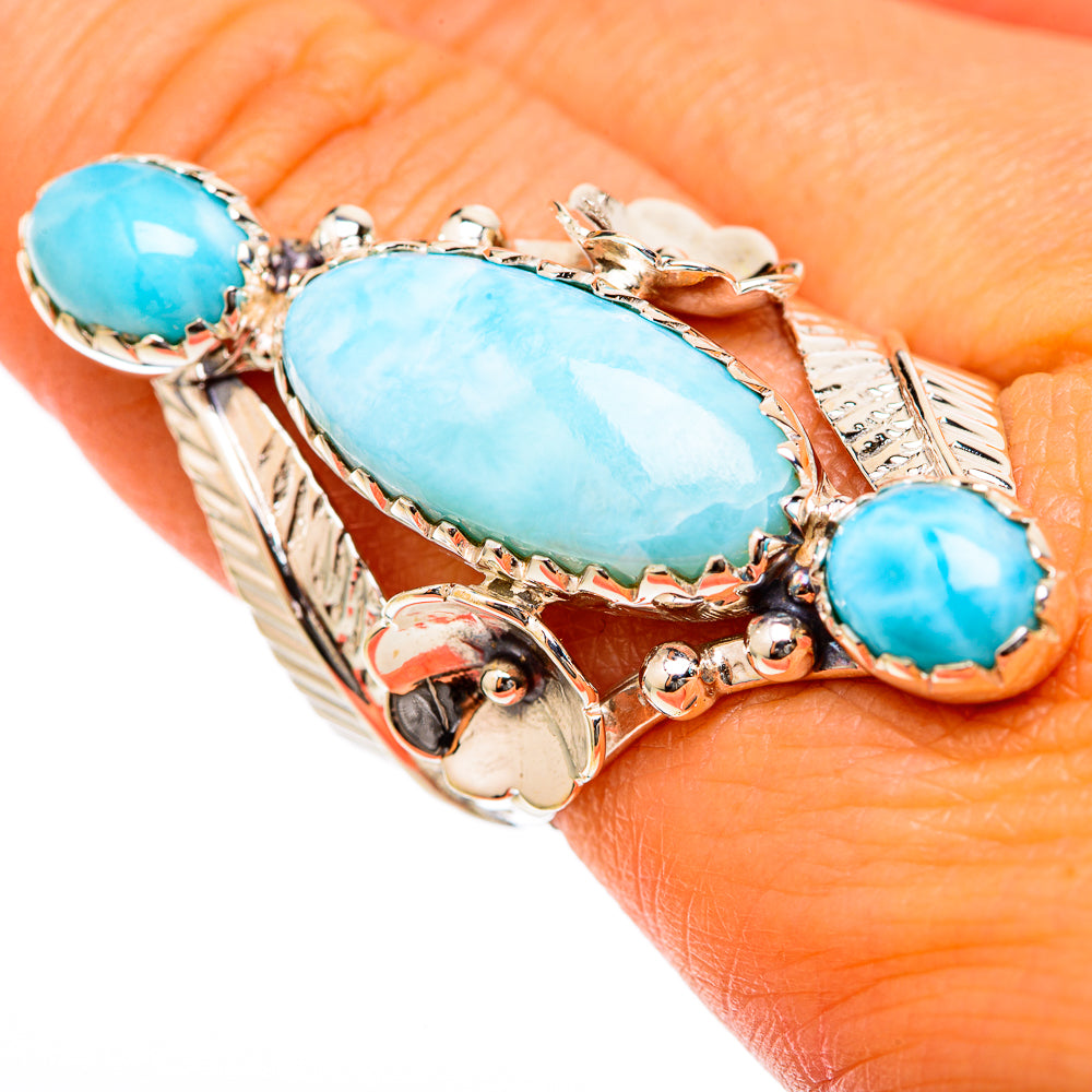 Larimar Rings handcrafted by Ana Silver Co - RING105277