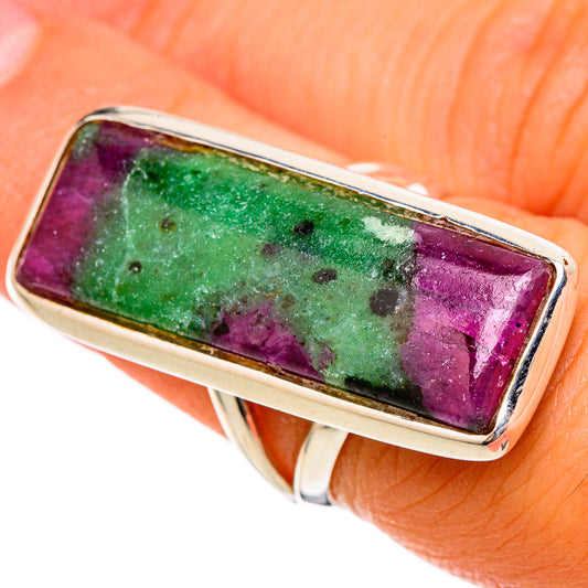 Ruby Zoisite Rings handcrafted by Ana Silver Co - RING105279