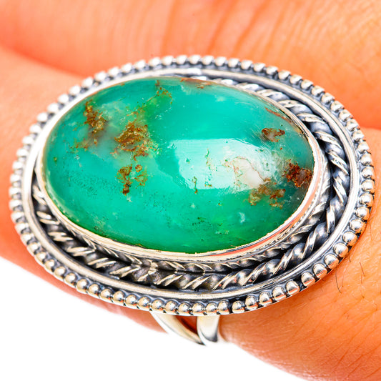Chrysoprase Rings handcrafted by Ana Silver Co - RING105281