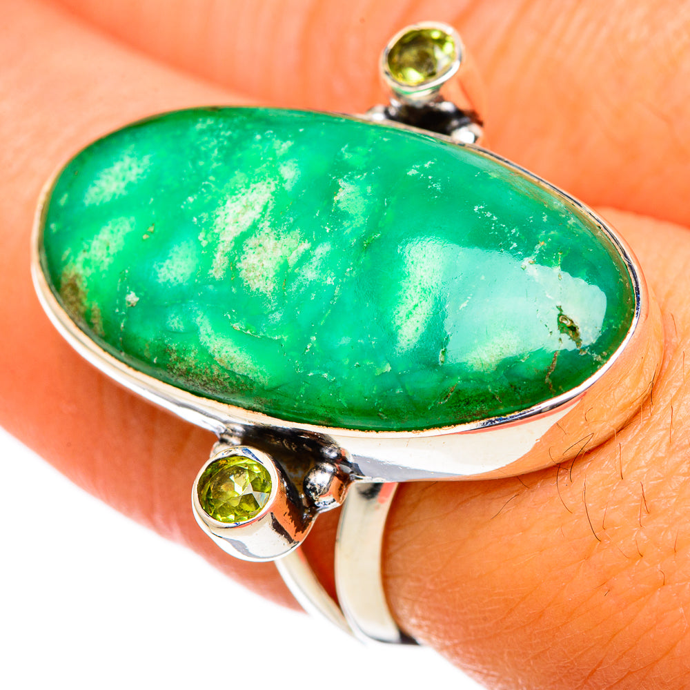 Chrysoprase Rings handcrafted by Ana Silver Co - RING105286